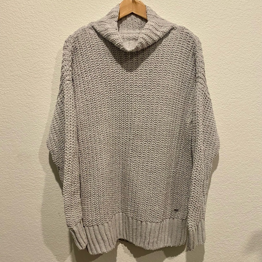 PINK Women’s Sweater XS Gray Chunky Knit Soft Cozy Victoria’s Secret Top EUC